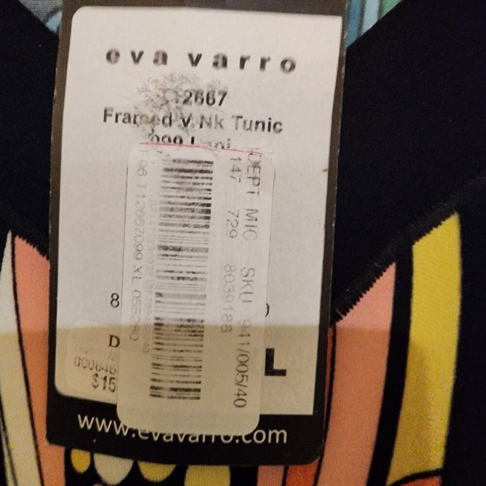Eva Varro 3/4 Sleeve Tunic - NWT - Picture 2 of 5